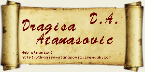Dragiša Atanasović vizit kartica